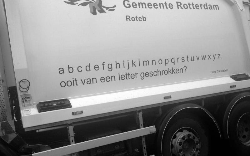 A B C D E F G H I J K L M N O P Q R S T U V W X Y Z/ ooit van een letter geschrokken?